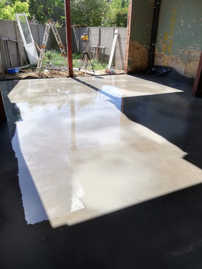 beton storten voor veranda