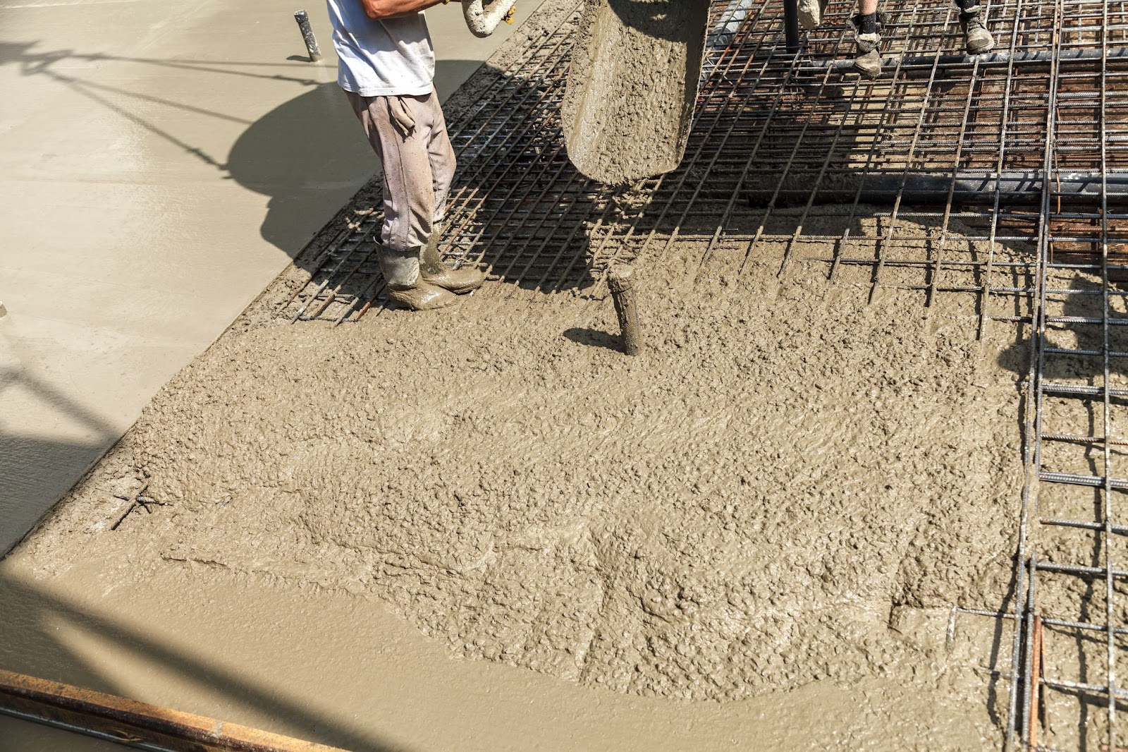 beton storten in tuin